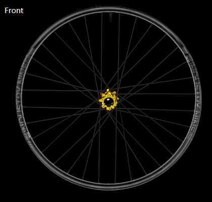 Hydra - EN305v3 - 29" - Wheelset - Gold Hub - Black Spokes - 15x110 - 12x148 - XD