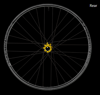 Hydra - EN305v3 - 29" - Wheelset - Gold Hub - Black Spokes - 15x110 - 12x148 - XD