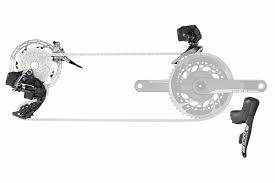 Red eTap AXS 2X D1 Electronic HRD FM Group (Shift/Hyd Flat Mount DB, 2Piece Cal, RearDer 33TMax & batt, FrontDer & batt, CenterLock 160Rotors CLX-R, C