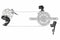 Red eTap AXS 2X D1 Electronic HRD FM Group (Shift/Hyd Flat Mount DB, 2Piece Cal, RearDer 33TMax & batt, FrontDer & batt, CenterLock 160Rotors CLX-R, C